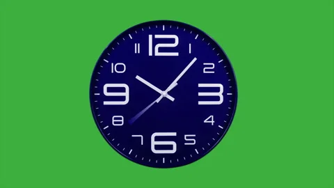 Modern blue clock face moving fast forward 스톡 동영상 127372284