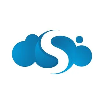 Modern blue cloud Logo design vector clouds icon illustrations 스톡 일러스트