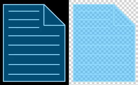 Modern Blue Document Sheet Icon with Clean Outline Interface Design Stock Illustration