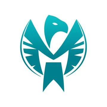 Modern blue eagle logo design bird logo design modern corporate, abstract letter Stock Illustration