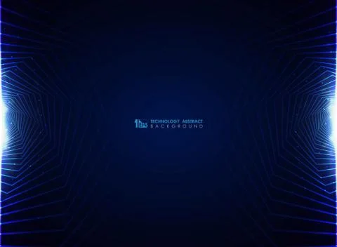 Modern blue futuristic of pentagon pattern design background. illustration Illustrazione stock