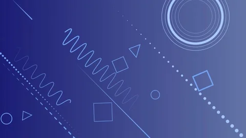 Modern Blue Geometric Background, Technology and Digital Design Concept Stock Footage 339121761