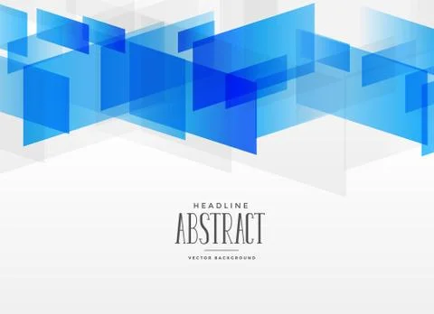 Modern blue geometric shape abstract background Stock Illustration