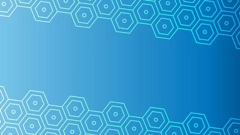 Modern Blue Gradient Background with Hexagonal Geometric Pattern イラスト素材