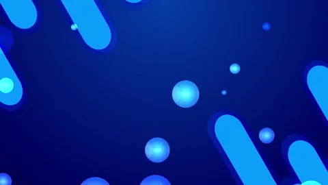 Modern blue gradient graphic visual rounded cylinders, soft bubbles, minimal lay Stock Footage 340528161