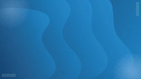 Modern blue gradient waves layered halftone banner background. Vector illus.. Stock Illustration