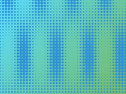 Modern Blue Halftone Dot Pattern on Cyan and Lime Green Gradient Background.. 스톡 일러스트