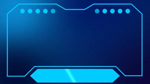 Modern Blue HUD Display Frame Loop 動画素材 317082068