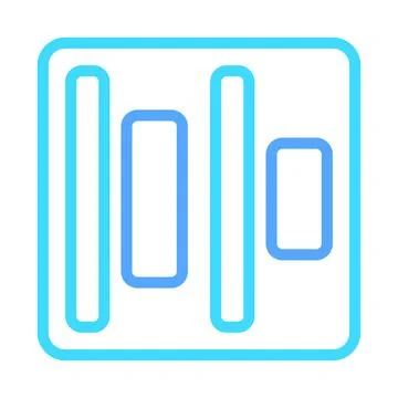 Modern Blue Infographic Icon for Data Analysis Stock Illustration