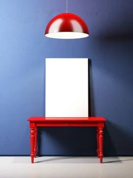 Modern blue interior イラスト素材