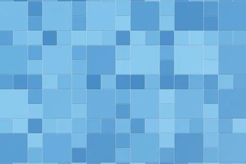 Modern blue mosaic tile pattern with various shades for clean minimalist 스톡 일러스트