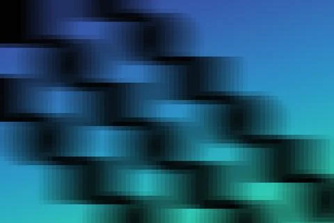 Modern Blue Pixelated Gradient Background with Geometric Motion Stock Illustration