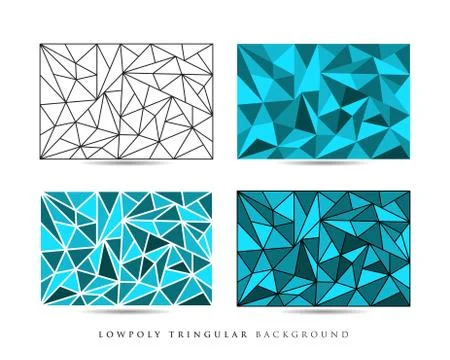 Modern blue polygonal geometric background template. low-poly abstract backgr Stock Illustration