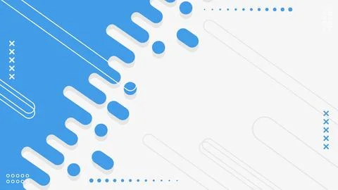 Modern blue rounded shapes lines background. Abstract dashed lines and dot .. Stock Illustration