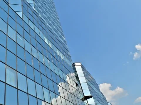 Modern blue skyscraper Foto stock