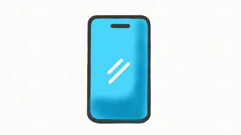 Modern Blue Smartphone Screen Mobile Technology Animation Stock Footage 342018323