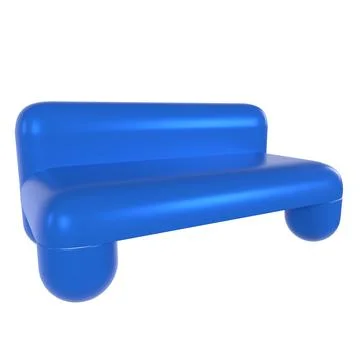 Modern blue sofa design in 3D rendering for contemporary spaces Stock Photos