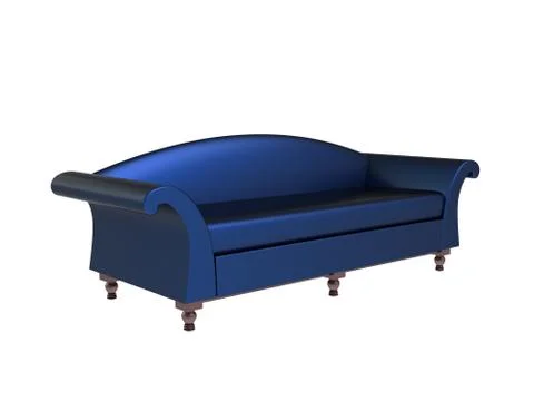 Modern Blue Sofa Stock Illustration