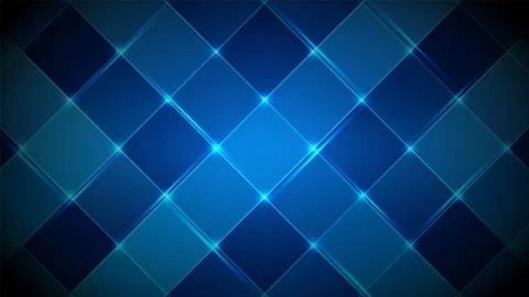 Modern blue square pattern texture with highlights, geometric technology co.. Stock Illustration
