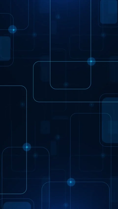 Modern blue technology connection smooth line paths, glowing points, dark interf Stock Footage 340409447
