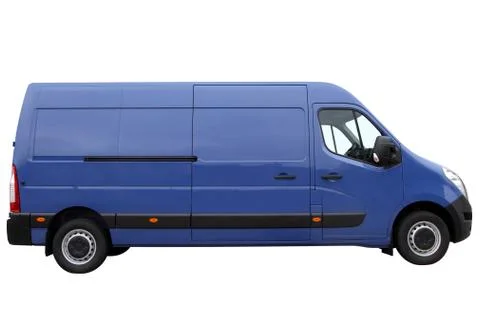 Modern blue van. Stock Photos