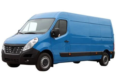Modern blue van. Stock Photos