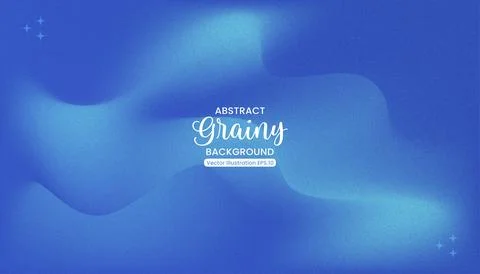 Modern blue wave gradient grainy texture background.Vector illustration. Stock Illustration