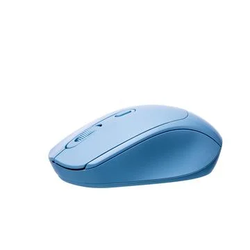 Modern blue wireless computer mouse on white Stock-Fotos