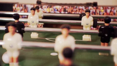 Modern board game - kicker or table football Stock Footage 124653686
