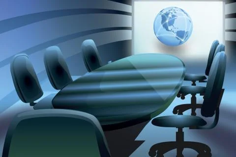 Modern boardroom Stock Illustration
