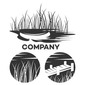 Modern boat logo Stock Illustration