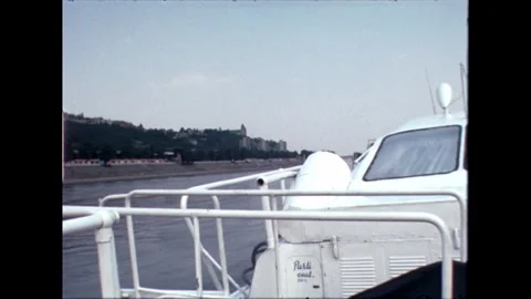 Modern Boat on the River Stock Footage 278409976