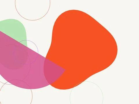 Modern Boho Abstract Background with Minimalist Organic Shapes and Geometri.. Stock Illustration