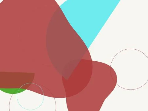 Modern Boho Abstract Background with Minimalist Organic Shapes and Earthy T.. Stockillustratie