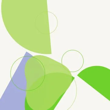 Modern Boho Abstract Background with Minimalist Organic Green Shapes and Ge.. Stock Illustration