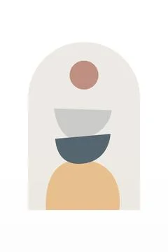 Modern Boho Art Background Stock Photos