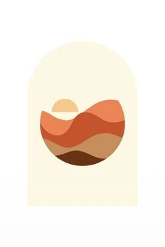 Modern Boho Art Background Stock Photos