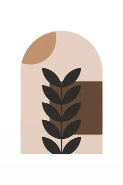 Modern Boho Art Background Stock Photos