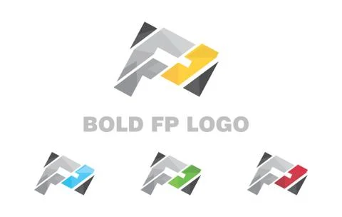 Modern Bold FP logo Illustrazione stock