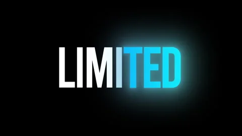 Modern bold Limited text animation 3 variants pack Video stock 337272193