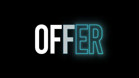 Modern bold Offer text kinetic animation Video stock 337273134