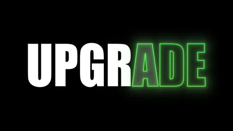 Modern Bold Text Animation Upgrade Glowing Neon Green Stroke Overlay Template 動画素材 337193009