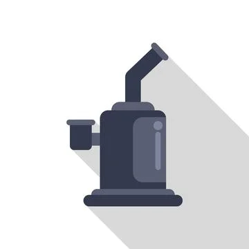 Modern bong with long shadow for smoking cannabis Stock Illustration