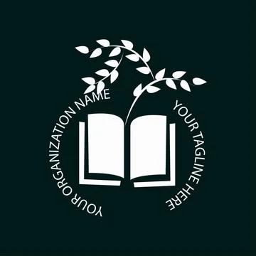 Modern Book Emblem Stock Illustration