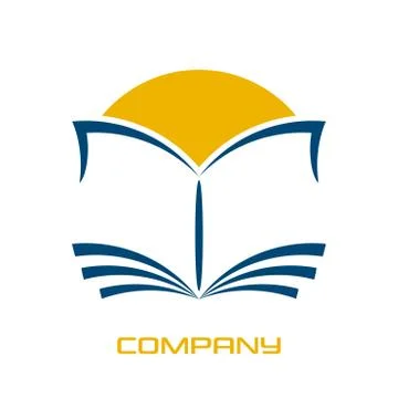 Modern book logo Illustrazione stock