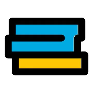 Modern book stack icon, outline style Illustrazione stock