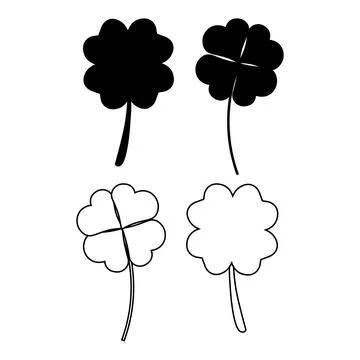 Modern Botanical Leaf Icons Simple Nature Elements Pack Stock Illustration