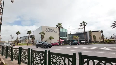 Modern boulevard  and palm trees in Rabat, Morocco – January 4, 2026 Stock Footage 334055907
