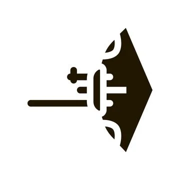 Modern Bow And Arrow Tool Icon  Vector Stock Illustration