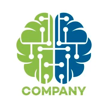 Modern brain logo Stock Illustration